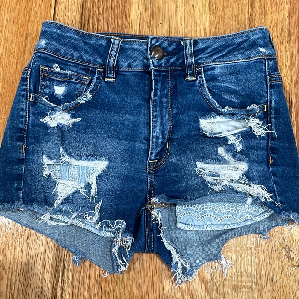 American Eagle Outfitter Denim Hi Rise Shortie. Size US 4.